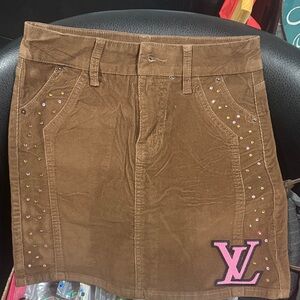 Brown Skirt with Pink unbranded Patch